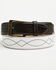 Image #1 - Hondo Boots Men's Boot Barn Exclusive Spanish Shoulder Leather Belt, Chocolate, hi-res