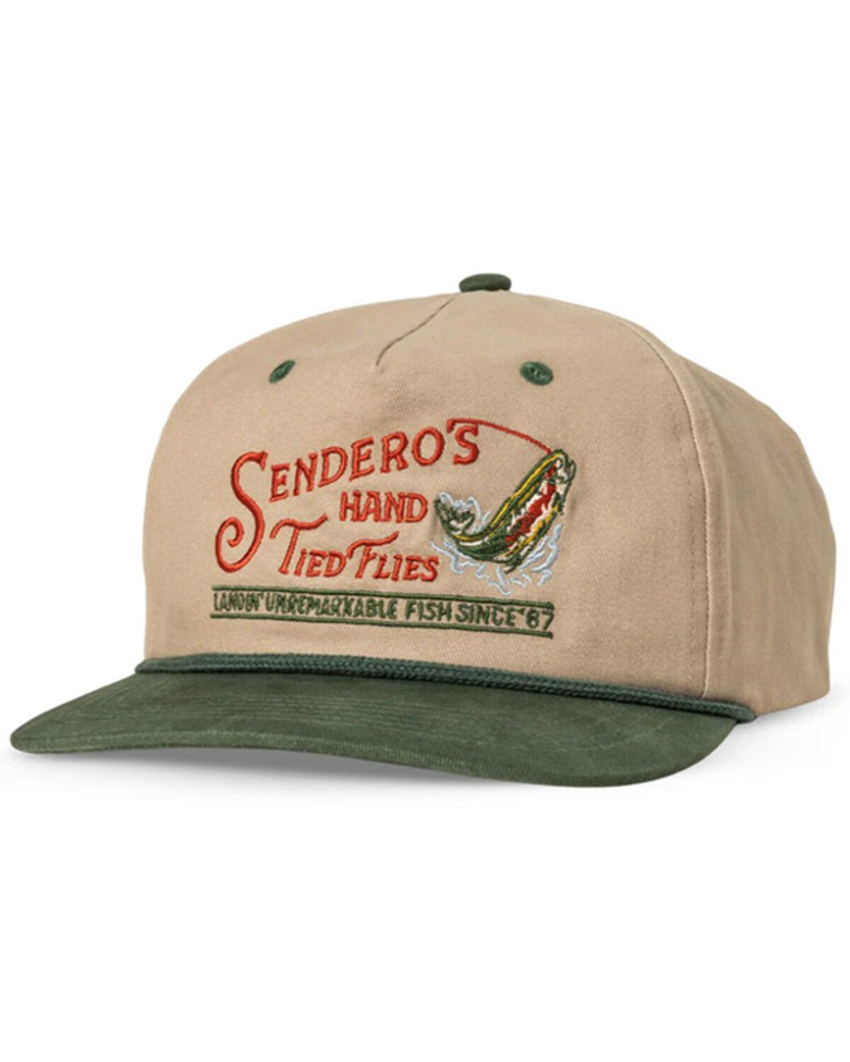 Image #1 - Sendero Provisions Hand Tied Flies Ball Cap, Tan, hi-res
