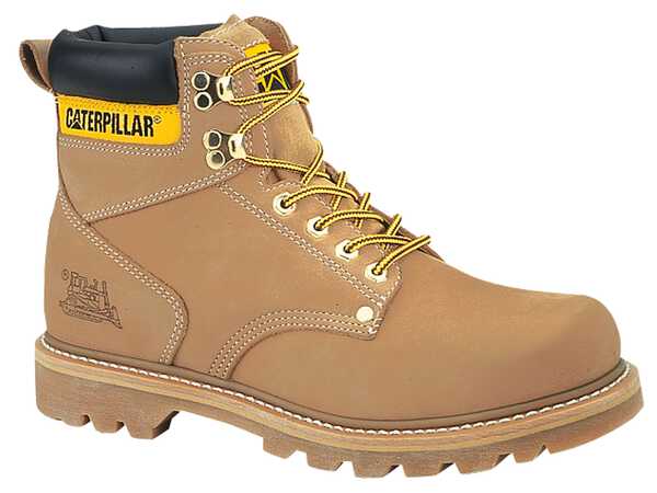 Caterpillar Men's 6" Second Shift Lace-Up Work Boots - Round Toe, Honey, hi-res