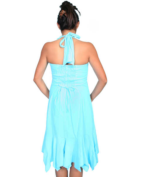 Image #3 - Scully Women's Peruvian Cotton Halter Dress, Turquoise, hi-res