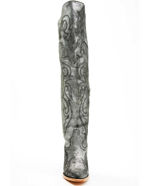 Image #4 - Corral Women's Metallic Tall Western Boots - Snip Toe , Silver, hi-res