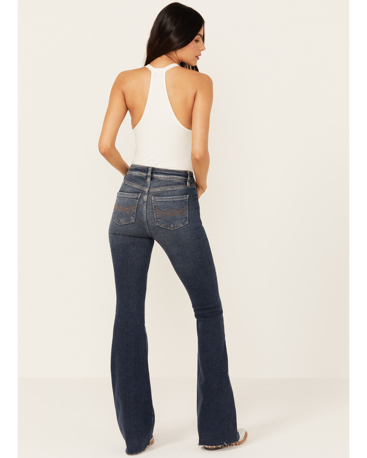 Image #3 - Idyllwind Women's Cannery Dark Wash Gypsy High Rise Flare Super Stretch Denim Jeans, Dark Wash, hi-res