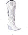 Image #2 - Azalea Wang Women's Upbeat Rhinestone Western Boots - Snip Toe, White, hi-res