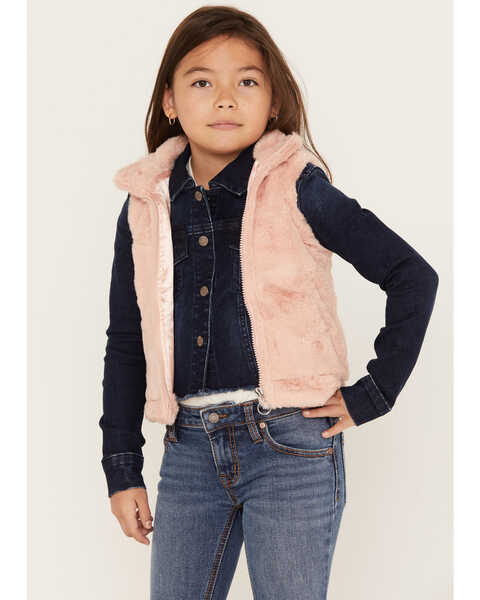 Image #1 - Urban Republic Toddler Girls' Faux Fur Vest, Pink, hi-res