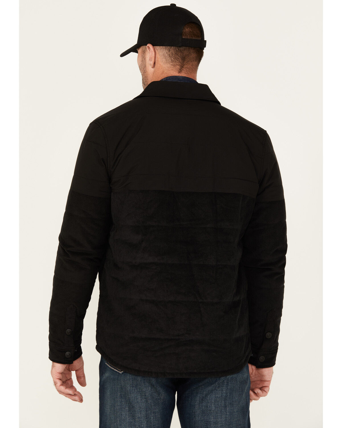 Image #4 - Brothers and Sons Men's Fulton Corduroy Lightweight Puffer Jacket, Black, hi-res