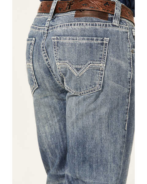 Image #2 - Rock & Roll Denim Men's Double Barrel Medium Wash Relaxed Bootcut Jeans , Medium Wash, hi-res