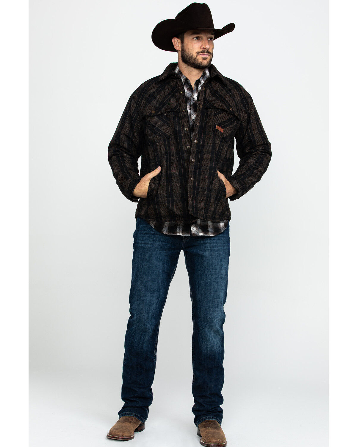 Image #6 - Outback Trading Co Men's Harrison Snap-Front Jacket, Brown, hi-res