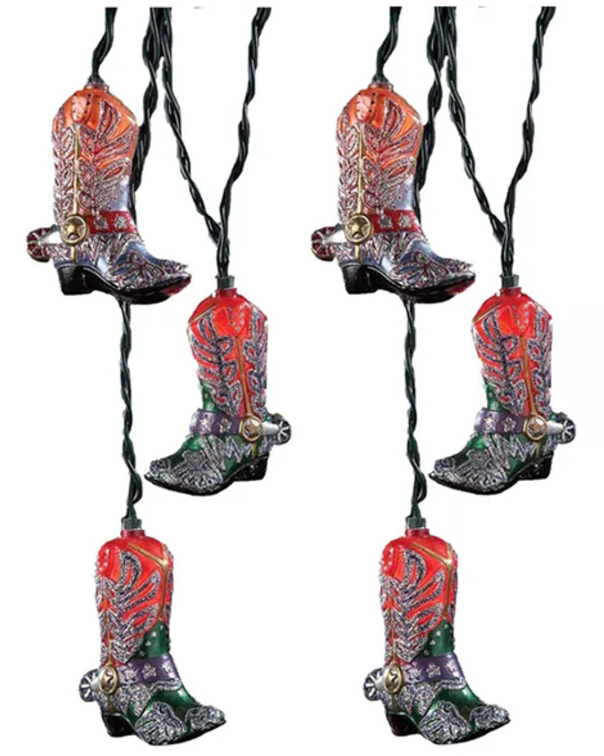 Image #3 - Kurt Adler Cowboy Boot String Light Set, Multi, hi-res