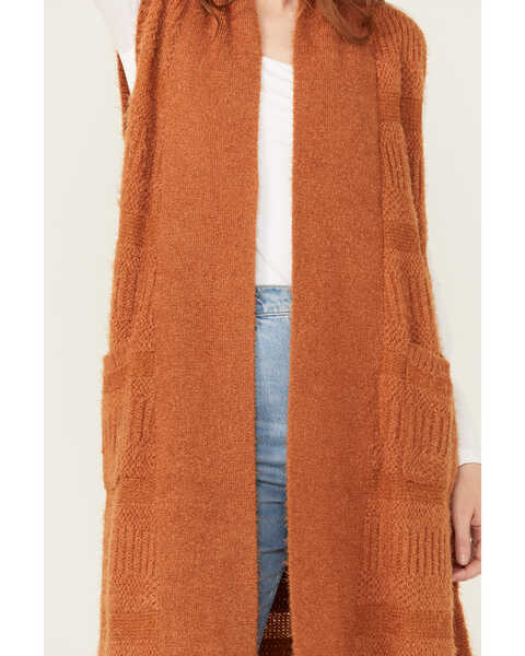 Image #3 - Shyanne Women's Long Sweater Vest , Caramel, hi-res