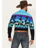 Image #4 - Roper Men's Vintage Palm Tree Beach Print Long Sleeve Pearl Snap Western Shirt, Blue, hi-res