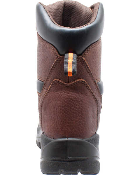 Image #5 - Ad Tec Men's 6" Tumbled Leather Comfort Work Boots - Soft Toe, Dark Brown, hi-res