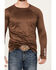 RANK 45® Men's Long Sleeve Performance T-Shirt, Coffee, hi-res