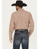 Image #4 - Blue Ranchwear Men's Desert Rose Striped Long Sleeve Snap Western Shirt, Rose, hi-res