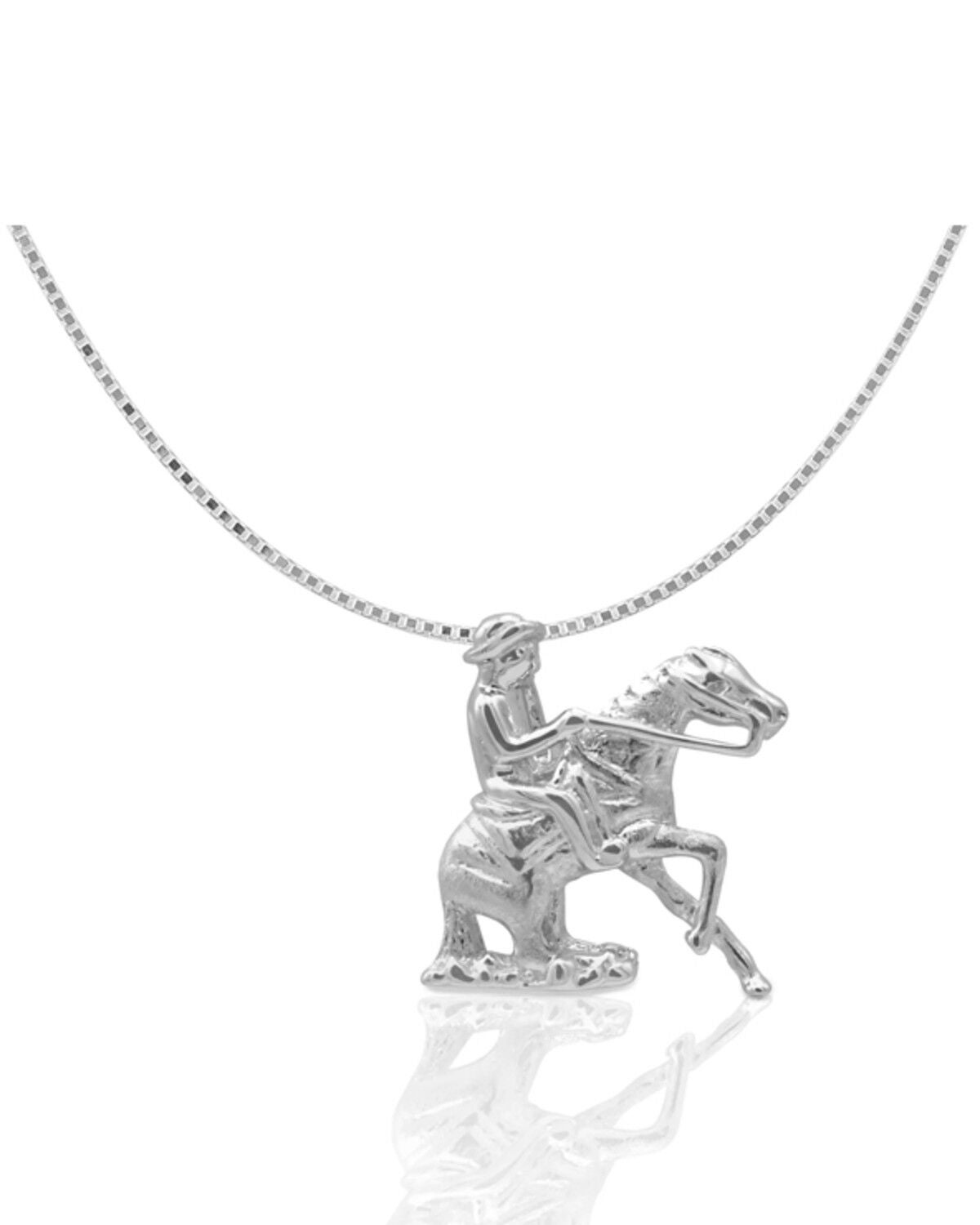 Image #1 - Kelly Herd Women's Silver Reining Horse Pendant Necklace, Silver, hi-res