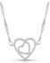 Image #1 - Montana Silversmiths Women's Double Open Heart Split Necklace, Silver, hi-res