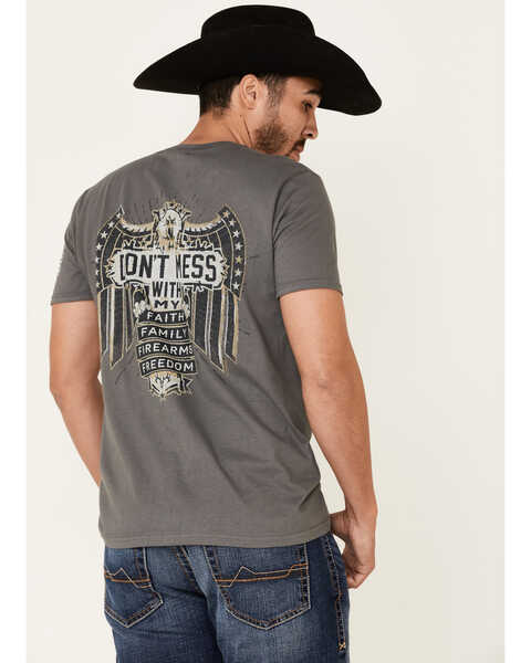 Image #4 - Buck Wear Men's Don't Mess Short Sleeve Graphic T-Shirt, Charcoal, hi-res