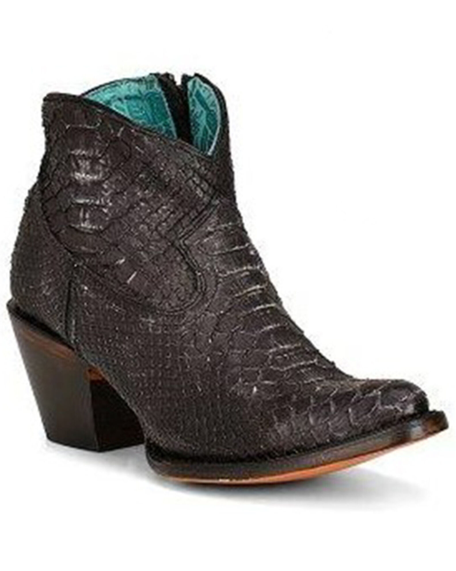 Corral Women s Exotic Full Python Booties Snip Toe Sheplers