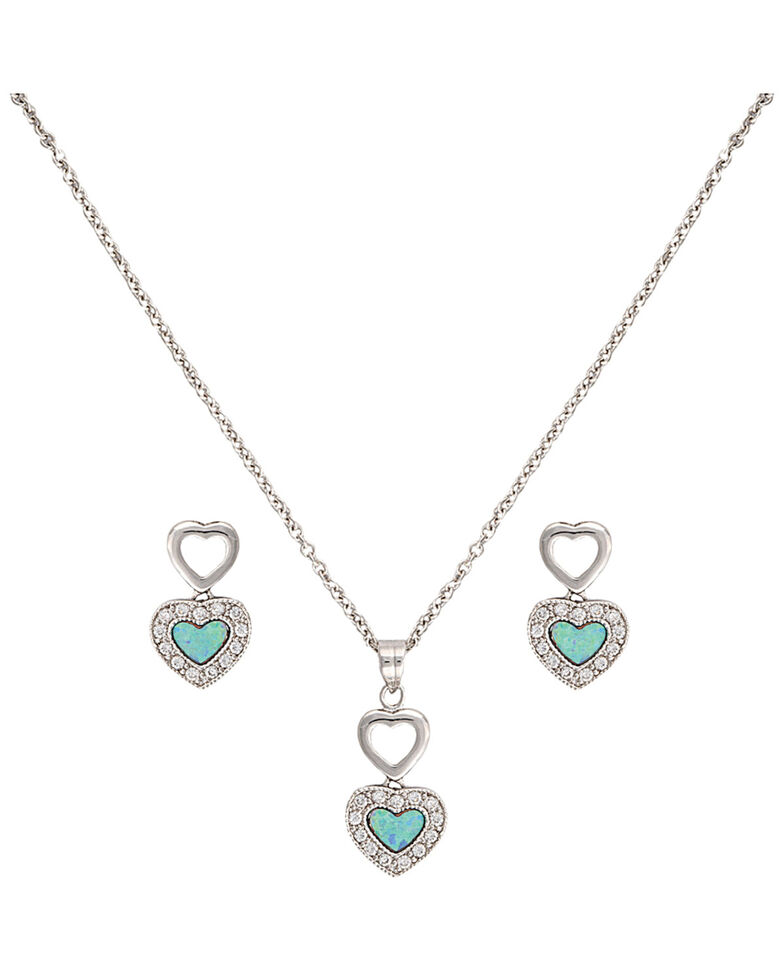 Montana Silversmiths River Lights in Love Jewelry Set, Silver, hi-res