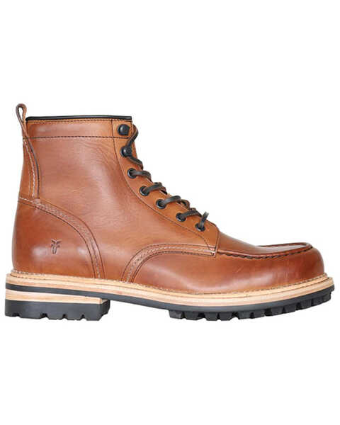 Image #1 - Frye Men's Hudson Lace-Up Work Boots - Round Toe , Caramel, hi-res
