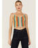 Image #1 - Lush Women's Multicolored Knit Stripe Sweater Tank, Rust Copper, hi-res