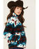 Image #2 - Ariat Women's Southwestern Print Berber Snap Front Pullover, Multi, hi-res