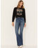 Shyanne Women's Medium Wash High Rise Eden Stretch Flare Jeans, Medium Wash, hi-res