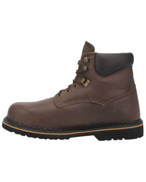 Laredo Men's Hub & Tack Lace-Up Work Boots - Steel Toe, Brown, hi-res