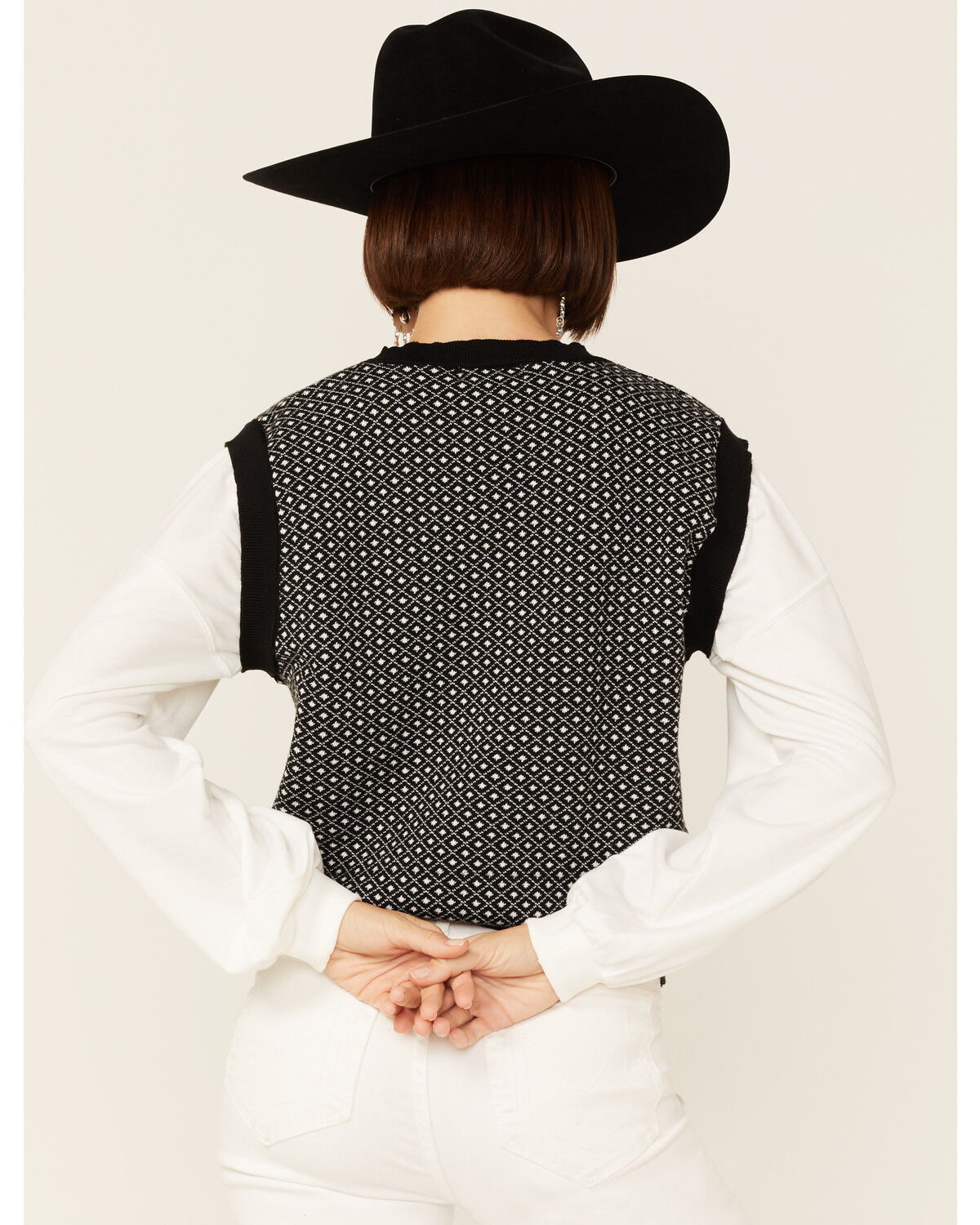 Image #3 - Molly Bracken Women's Geo Dot Sweater Vest, , hi-res