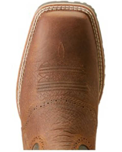 Image #4 - Ariat Men's Hybrid Ranchway Performance Western Boots - Broad Square Toe, Brown, hi-res