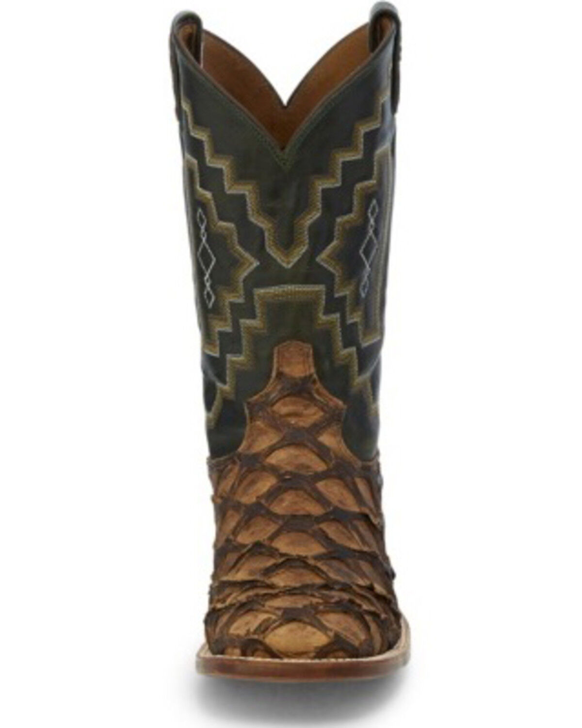 Image #3 - Tony Lama Men's Leviathan Exotic Pirarucu Western Boots - Square Toe, Brown, hi-res