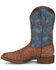 Image #3 - Nocona Men's Ostrich Print Western Boots - Broad Square Toe, Tan, hi-res