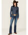 Image #1 - Ariat Women's Dark Wash Ariana Mid Rise Bootcut Stretch Denim Jeans, Dark Wash, hi-res