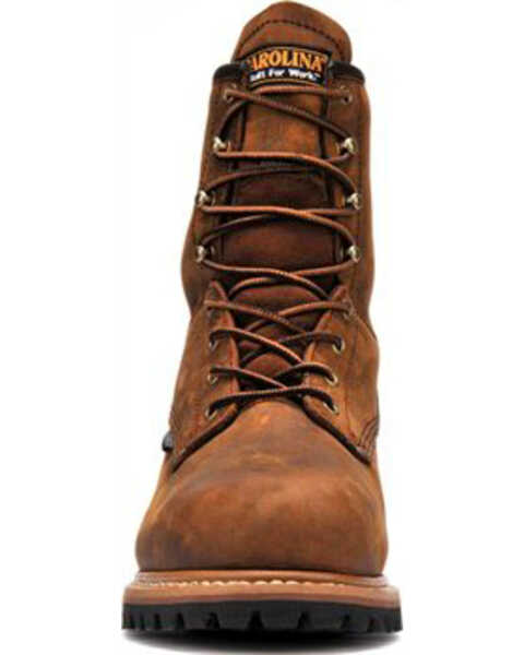 Carolina Men's Waterproof Insulated Logger Boots - Steel Toe, Brown, hi-res