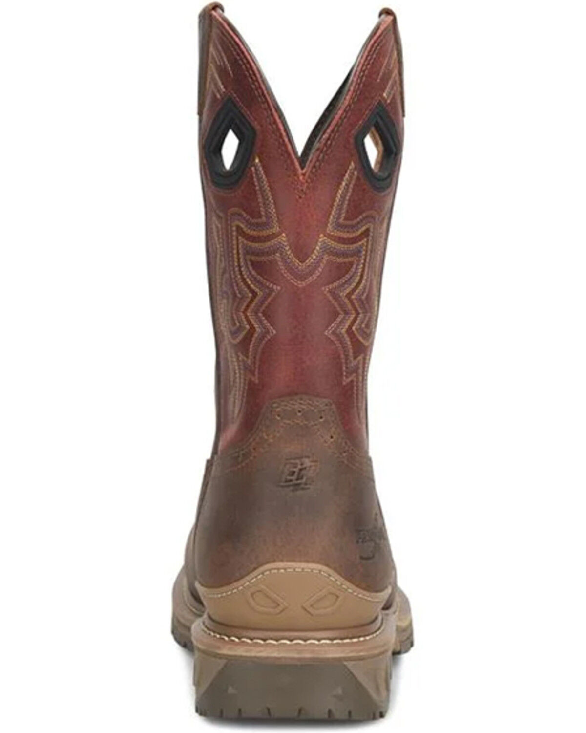 Image #5 - Double H Men's 11" Brock Western Work Boots - Composite Toe, Red, hi-res