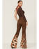 Image #1 - Ranch Dress'n Women's Bandera Southwestern Border Print Flare Jeans, , hi-res