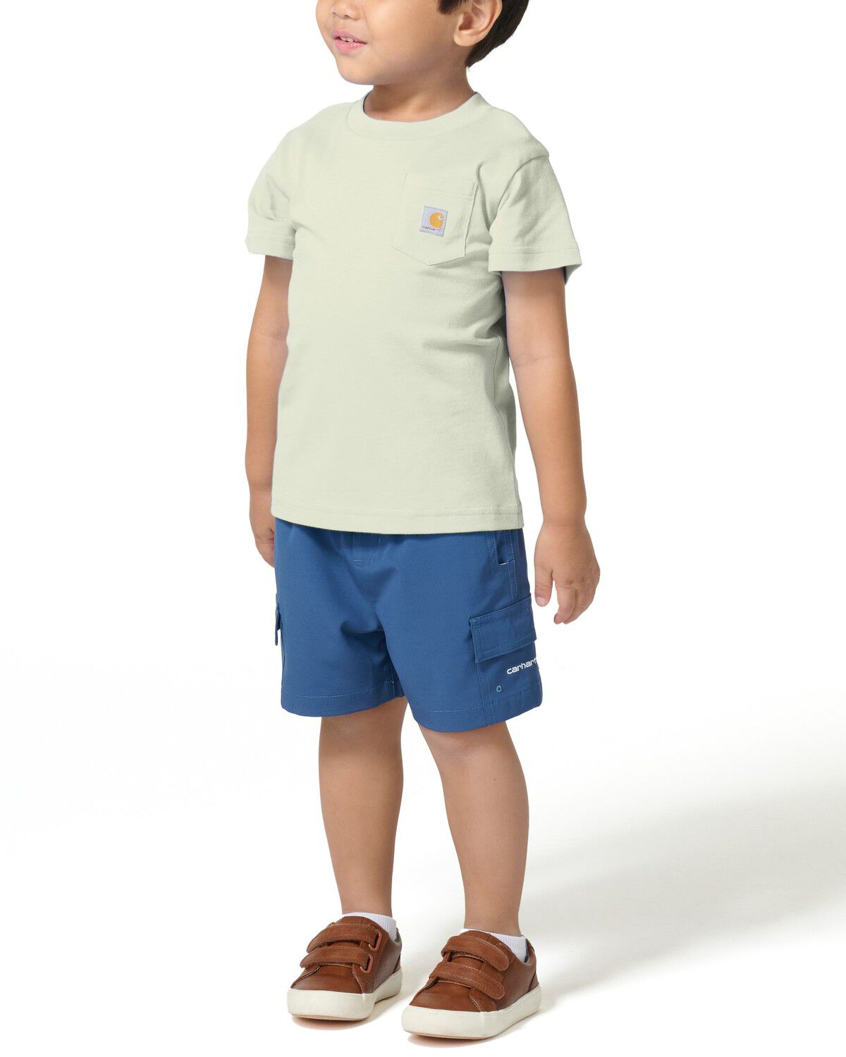 Image #2 - Carhartt Toddler Boys' Logo Pocket Short Sleeve T-Shirt, Light Green, hi-res