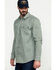 Cody James Men's FR Geo Print Long Sleeve Work Shirt - Tall, Green, hi-res