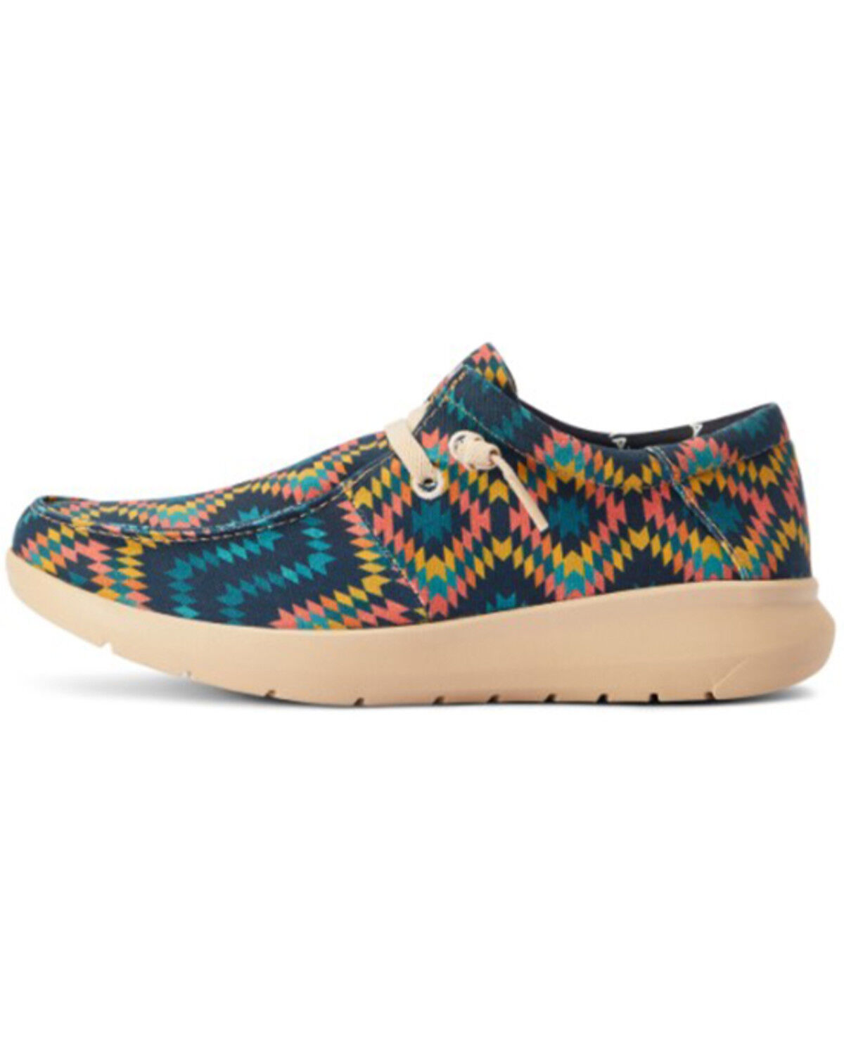 Image #2 - Ariat Men's Southwestern Print Stretch Casual Hilo - Moc Toe, Blue, hi-res