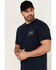 Image #2 - Brixton Men's Grade Logo Short Sleeve Graphic T-Shirt , Navy, hi-res