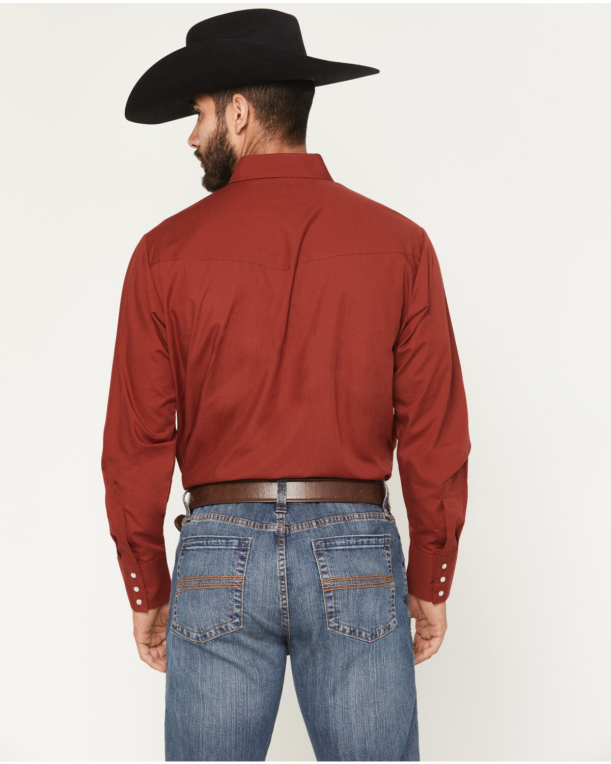 Image #4 - Ely Walker Men's Solid Long Sleeve Snap Stretch Western Shirt - Big, , hi-res
