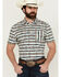 Image #1 - RANK 45&reg; Men's Resurrection Southwestern Print Short Sleeve Button-Down Performance Stretch Western Shirt, Ivory, hi-res