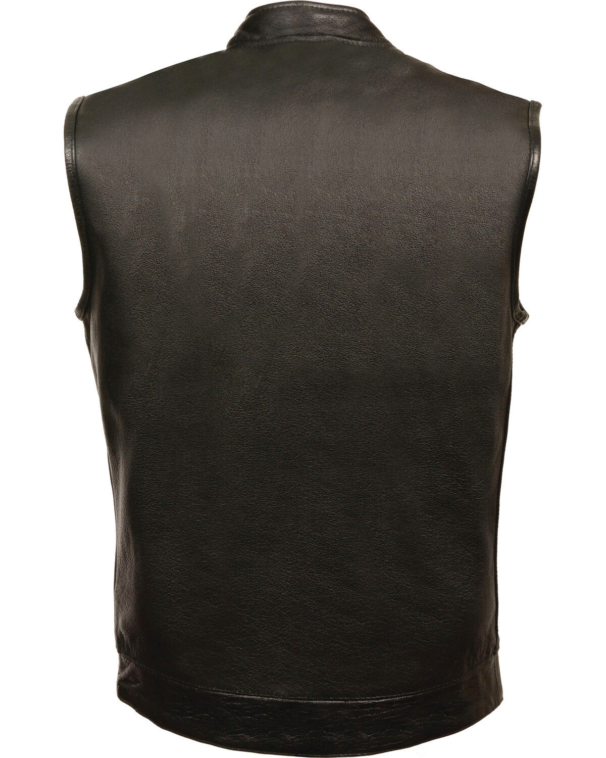 Image #2 - Milwaukee Leather Men's Open Neck Club Style Vest - 3X, Black, hi-res
