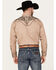Image #4 - Rodeo Clothing Men's Embroidered Long Sleeve Snap Western Shirt, Tan, hi-res