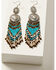 Idyllwind Women's Caballero Turquoise Earrings, Silver, hi-res