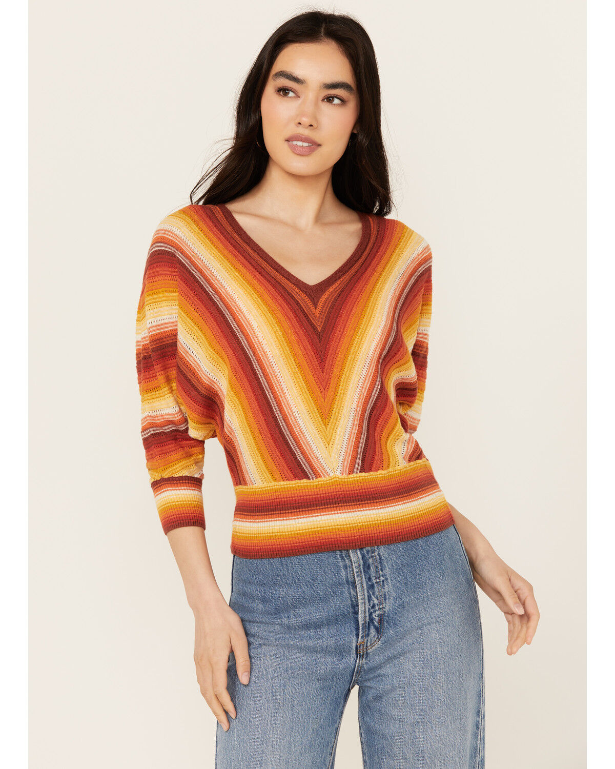 Image #1 - Shyanne Women's Dolman Sweater, Orange, hi-res