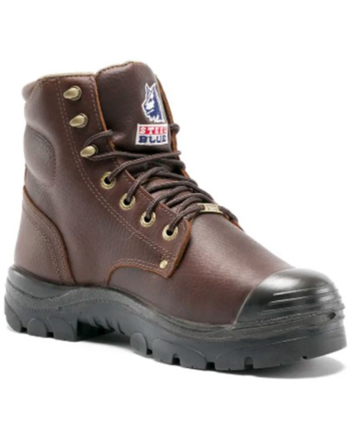 Image #1 - Steel Blue Men's Argyle Western Work Boots - Steel Toe, Brown, hi-res