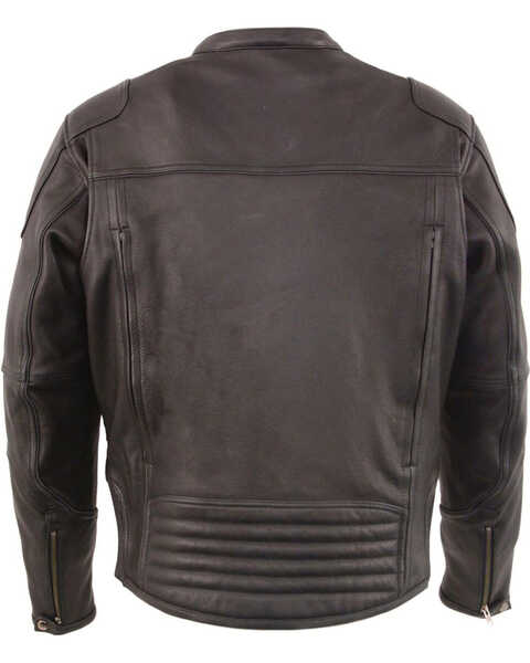 Image #3 - Milwaukee Leather Men's Cool Tec Leather Scooter Jacket , Black, hi-res