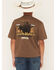 Image #1 - Cody James Boys' Frontier Bison Short Sleeve Graphic T-Shirt, Brown, hi-res