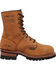 Ad Tec Men's 9" Brown Leather Logger Boots - Steel Toe, Brown, hi-res