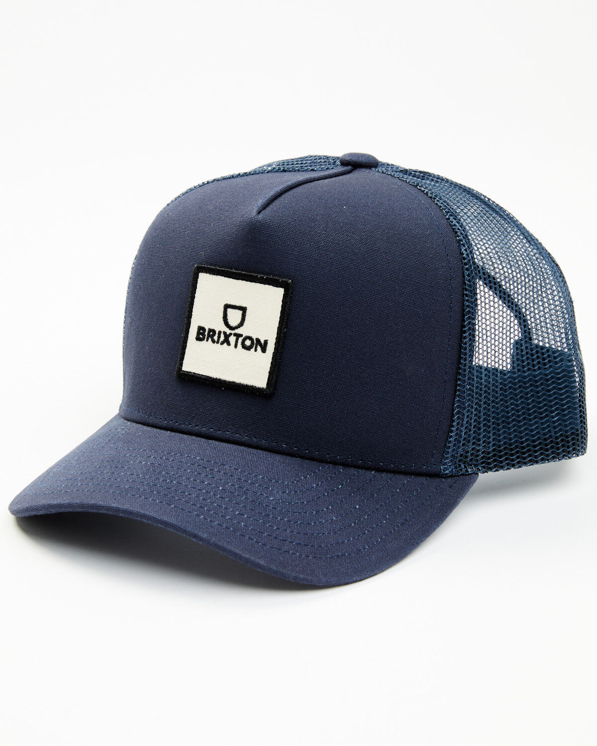 Image #1 - Brixton Men's Alpha Block Ball Cap, Navy, hi-res